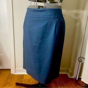 J Crew The Pencil Skirt in denim blue size 6